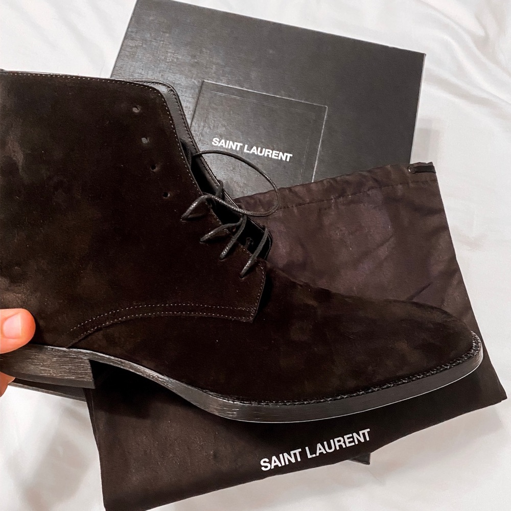 Saint Laurent Wyatt 25 lace up boot